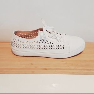 Sam Edelman laser cut faux leather sneakers